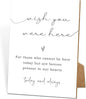 Wish You Were Here, Wedding Memorial Sign, 8x11 White Minimalist Style Memorial Table Sign for Wedding, Wedding Decorations, Wedding Table Decor, Memorial Gifts For Loss of Loved One -1