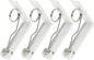 uxcell 4 Pack Tablecloth Clips, Stainless Steel Table Cloth Cover Clamps, 2.87" x 2.36" Windproof Holder Clips for Home Party Picnic Wedding Camping Dining Tables, White