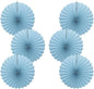 Blue Graduation Party Decor,Baby Blue Party Decorations,Christmas Baby Shower Decorations,Under The Sea Decorations,Blue Bachelorette Party 16in Hanging Paper Fans 30 Color DIY Set (Light Blue)