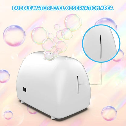 Bubble Machine for Kids Parties Bubble Maker Operated by Plugin or Batteries Outdoors Blower Life Theme Parties Weddings Birthday Parties Create Bubble World Gifts for Boys and Girls