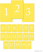Andaz Press Yellow Table Numbers 1-20, 4x6-Inch Cards for Receptions and Events