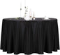 Ascoza 2pack 108 Inch Black Round Tablecloth in Polyester Fabric for Wedding/Banquet/Restaurant/Parties