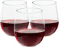 FOCUSLINE 32 Pack Plastic Wine Glasses Stemless, 12 Oz Crystal Clear Disposable Wine Cups, Reusable Plastic Wine Glasses for Parties Weddings, Shatterproof Recyclable and BPA-Free