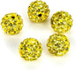 50pcs Adabele Grade A Suncatcher Crystal Rhinestone Pave Loose Beads 10mm Citrine Yellow Polymer Clay Disco Ball Spacers Compatible with Shamballa All Craft Jewelry Making DB10-29