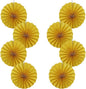 BARTHEW Yellow Birthday Decorations,DIY Yellow Paper Fans Hanging Decoration ,Party Supplies Party Fans 12in, Wedding Graduation Events Accessories 30 Color DIY Set （Yellow）