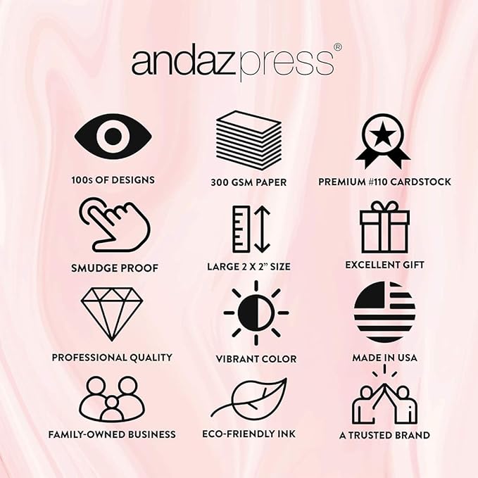 Andaz Press Personalized Fancy Frame Square Wedding Gift Tags, Metallic Gold Ink, Bridal Shower, 24-Pack, Custom Made Any Name, Not Gold Foil