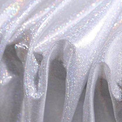 Fitable Silver Sequin Tablecloth for Parties 52x70 Inch - Sparkle Glitter Table Cloth Laser Rectangle Overlay for Wedding Baby Shower Ceremony Birthday Holiday Banquet