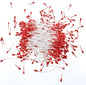 HAHIYO 700Pcs 3mm Red Pearl Double Head Flower Stamen Pistil Hand-Made Artificial Flower Pistil Flore Pearlized Floral Stamen Flower Pollen Stamen Holly Berrie for Flower Making Scrapbook Decoration