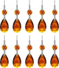 10pcs Crystal Prisms Chandelier Amber Ornament Pendants Rainbow Maker 38mm Drop Prism Hanging Prisms for Wedding Party Chrismtmas Decoration DIY Jewelry