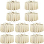 LTC LINENS 10 Pack 120 Inch Round Tablecloth Beige for 60 Inch Round Table - Bulk Round Table Cover - Washable, Wrinkle Resistant Polyester Fabric Cloth for Wedding, Party
