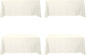 BRILLMAX 4 Pack Ivory Tablecloths for 6 Foot Rectangle Tables 90 x 132 Inch - 6ft Rectangular Bulk Linen Polyester Fabric Washable Cloth Cover for Wedding Reception Banquet Birthday Party