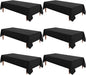 VidaFete Tablecloth 60 * 120nch 6pack Rectangle Table Cloth Polyester, Stain Wrinkle Resistant Dining Table Cover for Kitchen Dinning Party Wedding Rectangular Tabletop Buffet Decoration(Black)