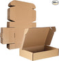 Qilery 200 Pcs Shipping Boxes Cardboard Gift Corrugated Cardboard Brown Boxes Mailer Packaging for Mailing Small Business Present (9 x 6 x 2 Inch)