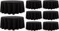 Round Tablecloth 120 Inch 8 Pack Black Tablecloths Washable Decorative Linen Polyester Table Clothes Cover for Dining Table Banquets Buffet Parties and Wedding