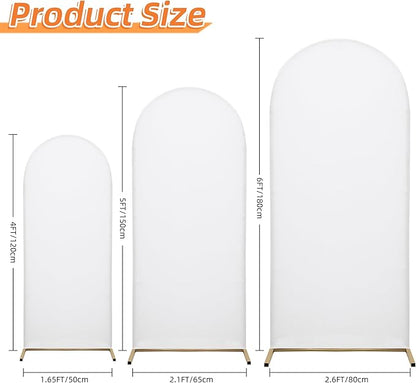 Wedding Arch Cover 6FT Arch Backdrop Cover Spandex Fitted Arch Cover for Round Top Chiara Backdrop Stand Covers for Wedding Birthday Party Baby Shower Banquet Ceremony Decoration