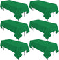 6 Pack Green Tablecloths for 6ft Rectangle Tables 60 x 102 Inch - Polyester Table Cover Stain and Wrinkle Resistant Washable Fabric Table Clothes for Wedding Party Banquet Reception Restaurant