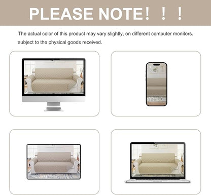 Recliner Chair Covers Reversible Sofa Cover Couch Cover for Pets Lazy Boy Furniture Protector(23''Chair,Sand/Beige)