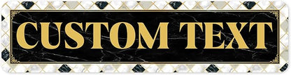 Custom Sign, Custom Street Sign, 11 Font Colors, 13 Font Styles, 4 Hole Options, 22 Sizes, 8x32 Inches, Rust Free DiBound, Fade Resistant, Made in USA by My Sign Center (Marble Tile)