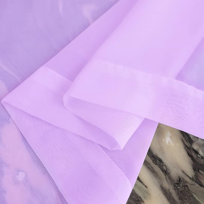 Purple Sheer Curtains 60 Inches Width 72 Inches Long 2 Panels Clear Basic Rod Pocket Panel for Home Living Room Bedroom Kids Room Yard Patio Parlor Sliding Window