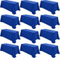 12 Packs 90 x 132 Inch Tablecloth, Royal Blue Polyester Table Cloth for 6ft Rectangle Tables,Washable Fabric TableCover for Wedding Banquets Parties Buffet Dining Table