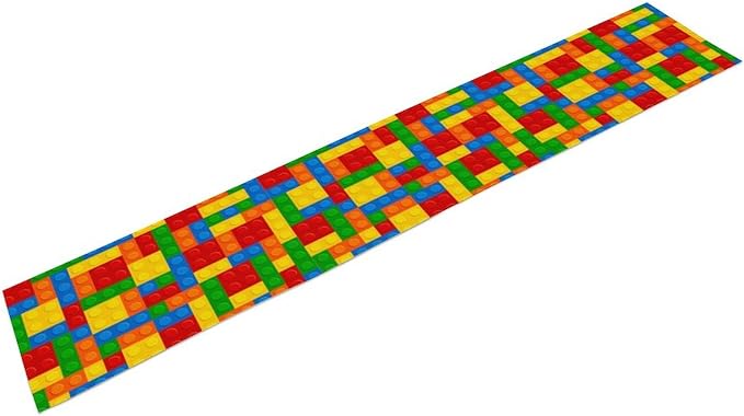 Building Blocks Table Runner Funny Celebration Party Birthday Party for Kids Teens Table Runner for Kitchen Picnic Home LivingRoom 13x60 Inch