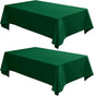 Fitable Faux Linen Christmas Tablecloths 2 Pack, Burlap Textured Table Cloth Rectangle, Decorative Table Covers for Winter Holiday Kitchen Dining Party Farmhouse (Hunter Green, 60 x 102 Inch)