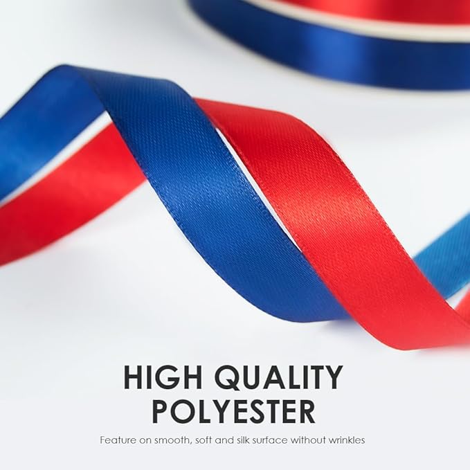 1-1/2" Wide x 100 Yards Single Faced Polyester Golden Satin Ribbon, Perfect for Wedding, Gift Wrapping, Bow Making & Other Projects (Golden)