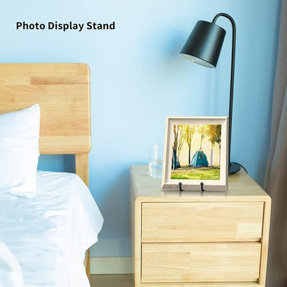 Decolore 6 Inch 5 Pack Black Metal Display Stands Plate Holder Display Stands for Picture, Decorative Plate, Book, Photo Easel, Artistic Work