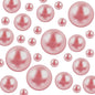 Floating Pearls for Centerpieces Vases, 250PCS No Hole Fake Pearl Beads and 4000PCS Water Beads for Vase Filler Floating Beads for Wedding Home Party Decoration (Rose Gold 8/14/20mm)