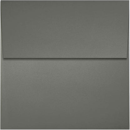 LUXPaper Square Invitation Envelopes | Peel & Press | 3 1/4" x 3 1/4" | Smoke Gray | 80lb. Text | 50 Qty