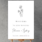 Botanical Minimalist Wedding Fine Art Wedding Welcome Signs, Welcome Sign Wedding, Customized Wedding Welcome Sign