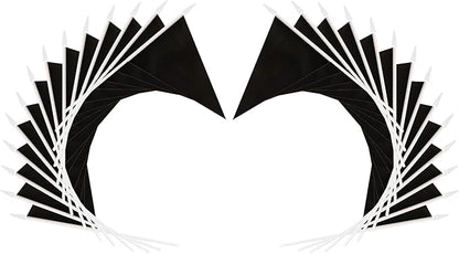 12 Pack Black Pennant Flags Small Mini Hand Held Solid Color Pennant On Sticks Flags with 12.6"Solid Pole & Spear Top,Party Events Celebration,School,Grand Opening,Kids Birthday,Sports Clubs,Flower Pot
