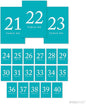 Andaz Press Aqua Turquoise Wedding Table Numbers 21-40, 4x6-Inches Table Number Cards For Wedding Reception Table Number For Seating Chart For Wedding Reception Restaurant Classroom, Boda