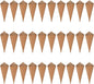 PATIKIL Wedding Confetti Cones, 120 Pcs Paper Tapers Cone Flower Petal Paper Cone Holder for Party Engagement Holiday Birthday DIY Decoration, Brown