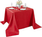 Cupuamon Square Tablecloth 90x90 inch Washable Polyester Fabric Table Cloth for Wedding Party Dining Banquet Decoration（90x90,Red）