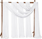 8 Panels Wedding Arch Draping Fabric 28" x 20Ft Wedding Arch Drapes Chiffon Fabric Drape Sheer Backdrop Curtain for Weddings Party Swag Ceremony Birthday Arbor Drapery Reception Ceiling Décor(White)