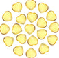PATIKIL 20 Pcs Natural Heart Shaped Crystal Stone, 0.6 Inch Mini Polished Love Gemstone Crystal, Pocket Rock Engraved Worry Stones for Women Gifts Meditation, Clear Yellow
