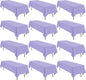 fani 12 Pack 60 x 126 Inch Rectangle Tablecloth Lavender Polyester Tablecloth for 8 Ft Rectangle Tables, Washable Fabric Table Cloth for Wedding Dining Table Buffet Parties Camping