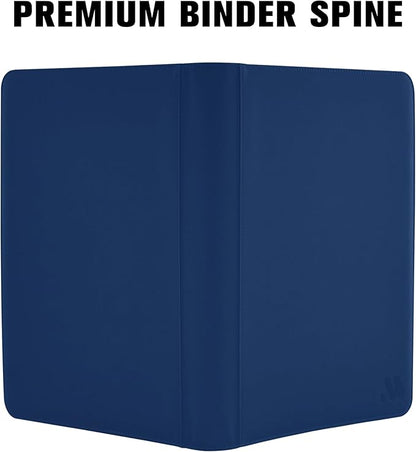 Premium 1000+ Pockets Card Binder,16 Pockets Trading Card Binder Ringless Side Loading Trading Card Album Folder for TCG -Blue