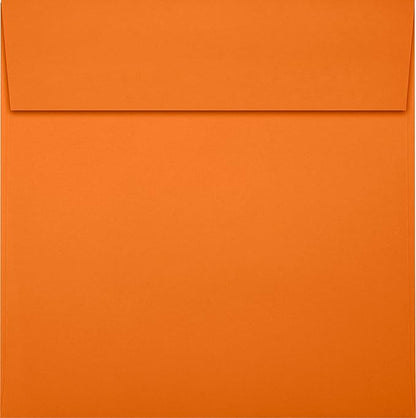 LUXPaper Square Invitation Envelopes | Peel & Press | 6 1/2" x 6 1/2" | Mandarin Orange | 80lb. Text | 50 Qty
