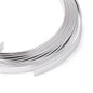 Fashewelry 5mm Aluminum Flat Bendable Craft Wire Silver 32.8Ft Nose Wire for Christmas Tree Decoration Face Masks Sculpture Resin Bezel Frame Jewelry Ring Making Wrapping Plant Bonsai