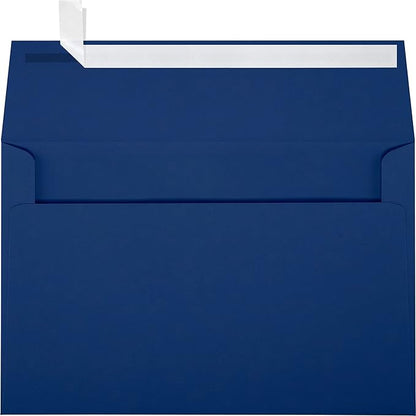 LUXPaper A9 Invitation Envelopes | Peel & Press | 5 3/4" x 8 3/4" | Navy Blue | 80lb. Text | 50 Qty