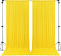 AK TRADING CO. 10 feet x 8 feet IFR Polyester Backdrop Drapes Curtains Panels with Rod Pockets - Wedding Ceremony Party Home Window Decorations - Lemon Yellow