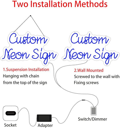 Custom Neon Sign for Wall Decor Personalized LED Neon Wedding Light Sign Customizable Bedroom Room Decor Aesthetic Birthday Gift