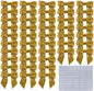 2.5" Hgzgch Gold Satin Ribbon Bow for Gift Wrapping, Premade Bows for Crafts, Cake, Party Favors, Handmade Bows with Double-Sided Tape, Self Adhesive Gift Bows for Presents, Treats, Christmas - 50pcs