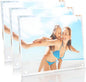 HELPLEX Picture Frames, 3 Pack 8x10 inch Acrylic Picture Frame Clear 8 x 10 Photo Frames Magnetic Picture Frames Ready for Tabletop Display, Effectively Protect Photos from Fading and Yellowing
