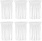 6 Pack Round Cocktail Tablecloth 32"x 43" Spandex Cocktail Table Skirt, Washable Stretch Fitted Table Covers for High Top Bar,Wedding,Party,Events (White)
