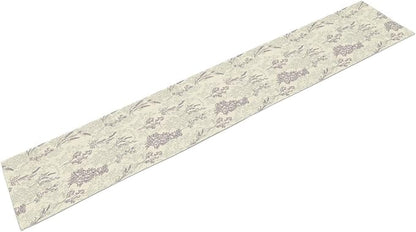 Purple Lavender Table Runner Vintage Watercolor Modern Kitchen Restaurant Decoration Suitable for Indoor and Outdoor Wedding Party Banquet Table Runner 13x120 Inch