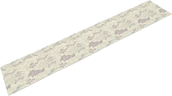 Purple Lavender Table Runner Vintage Watercolor Modern Kitchen Restaurant Decoration Suitable for Indoor and Outdoor Wedding Party Banquet Table Runner 13x36 Inch
