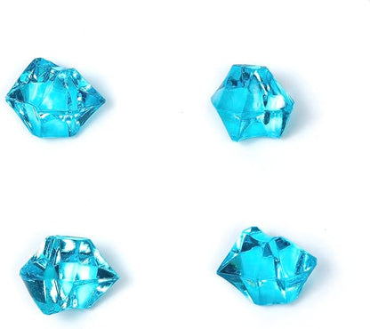 250 PCS Blue Fake Ice,0.62x0.86 Inch,1.1 lbs Acrylic Crystal Gemstones for Decoration, Photography, Vase Filling, and Parties,Non-Toxic and Reusable